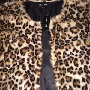 New women vest by inc leopard print vest